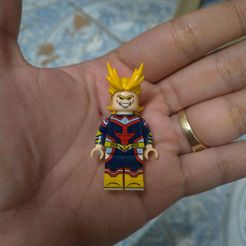 3.jpg Archivo 3D Pelo Allmight (Héroe y forma verdadera) LEGO COMPATIBLE・Modelo para descargar e imprimir en 3D