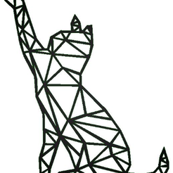 chat.png Free 3MF file Cat silhouette・Template to download and 3D print