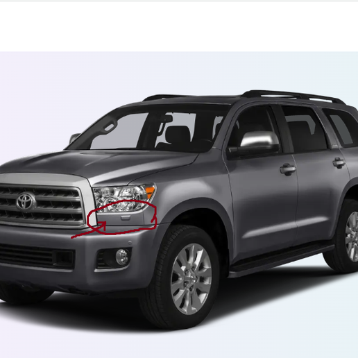 Toyota Sequoia headlight down caps