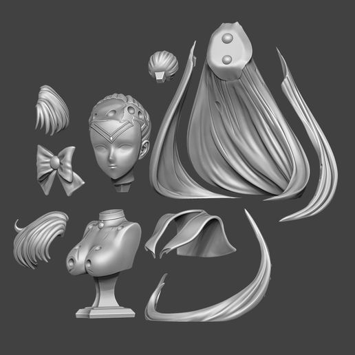 Screenshot_23.jpg BUSTO DE SAILOR PLUTO - MODELO 3D PARA IMPRIMIR