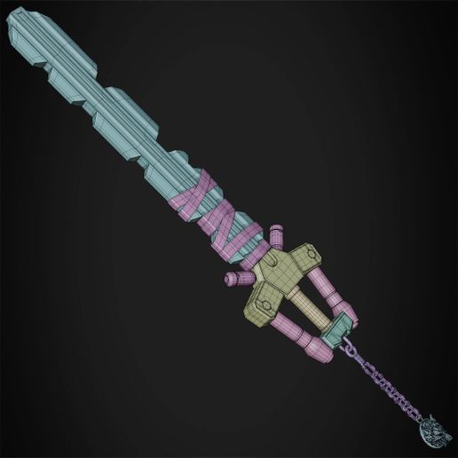 Fenrir_frame_0030_wireframe.jpg Kingdom Hearts Fenrir Keyblade for Cosplay