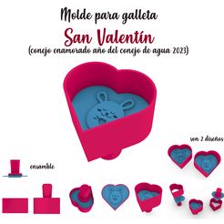 mode-de-galleta.jpg Free STL file Valentine's Day Bunny Cookie Mold・3D printing template to download