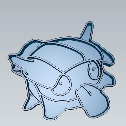 Shellder Cookies STL file Amazing Pokemon Shellder Cookie Cutter Stamp Cake Decorating ...