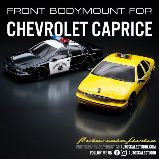 🚙 Mini-Z Body Mount for Chevrolet Caprice 1996・ STL File for 3D
