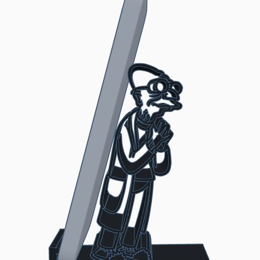 Professor Hubert J. Farnsworth phone holder 3D model