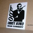 james-bond-007-sean-connery-agente-especial-letrero-cartel-licencia.jpg James Bond, Sean Connery, agent, 007, special, sign, poster, logo, print3D, movie, film, film, movie