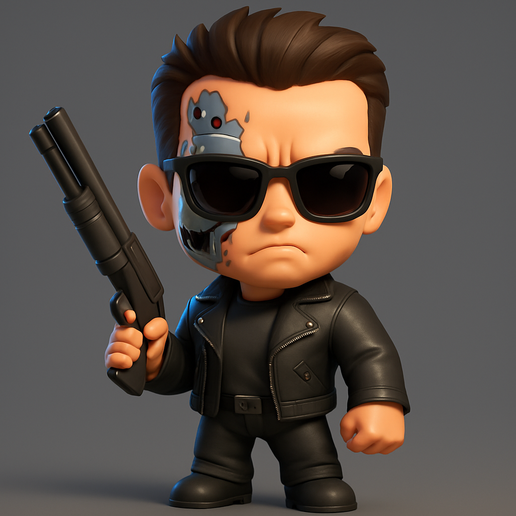 👾 Terminator chibi・ STL File for 3D printing・Cults