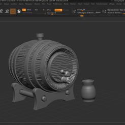 1.png Free STL file Barrel Whiskey・Object to download and to 3D print, NICOCO3D