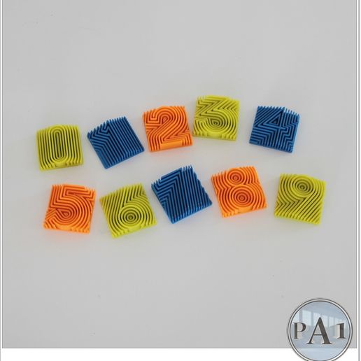 3D NEON NUMBERS - 10 numbers 3D model