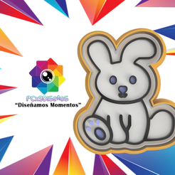 pascua-2.png 3D file CALLET CUTTER BUNNY BUNNY -1 EASTER・Template to download and 3D print