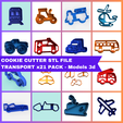 Cookie-cutter-STL-file-Transport-1.png cookie cutter pack x21 transport vehicle