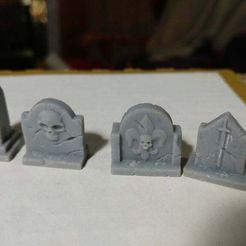 20190622_131415.jpg Detailed Grave stones for Minature bases and scenery