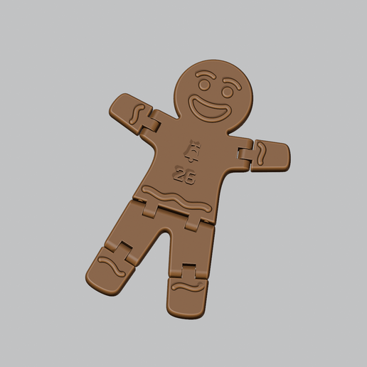 Christmas Gingerbread Holiday Bell 26 - Icing Figure