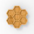 untitled.33.jpg Honeycomb Serving Tray, Cnc Cut 3D Model File For CNC Router Engraver, Plate Carving Machine, Relief, serving tray Artcam, Aspire, VCarve, Cutt3D