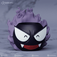 gastly02.png 3D file Gastly Planter・Template to download and 3D print