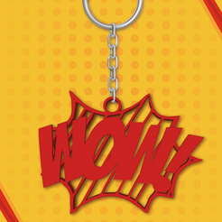 WoW1.png WOW Comic Book Snack Keychain