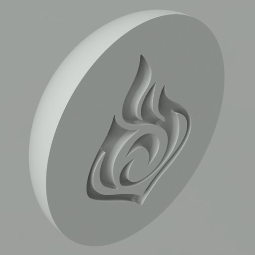 3D file Genshin Impact spherical Pyro Vision gem ONLY. Video game ...