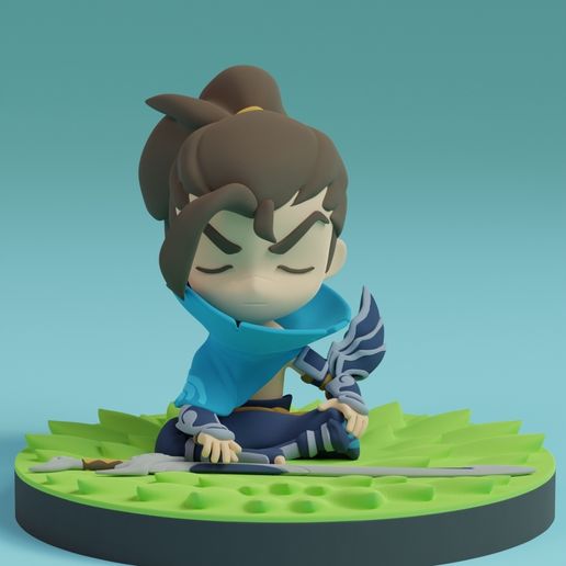 Yasuo Chibi League of Legends Fanart 3D model