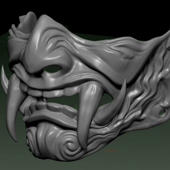 1.png 3D file Oni Samurai mask for cosplay・3D print design to download, Argon