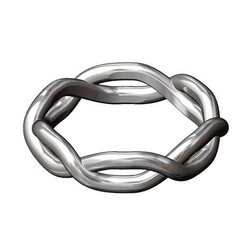 Eternity-Overlapping-knot-band-size6to10-11.jpg Anel de eternidade com nó sobreposto e torcido tamanhos 6 a 10 modelo de impressão 3D