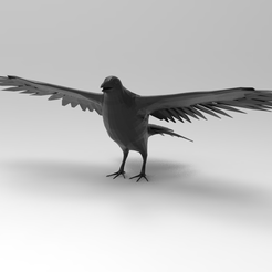 53.png Archivo STL cuervo con las alas abiertas・Design para impresora 3D para descargar, user_by