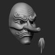 15.jpg Japanese Tengu Mask Oni Demon Mask Samurai Mask 3D print model