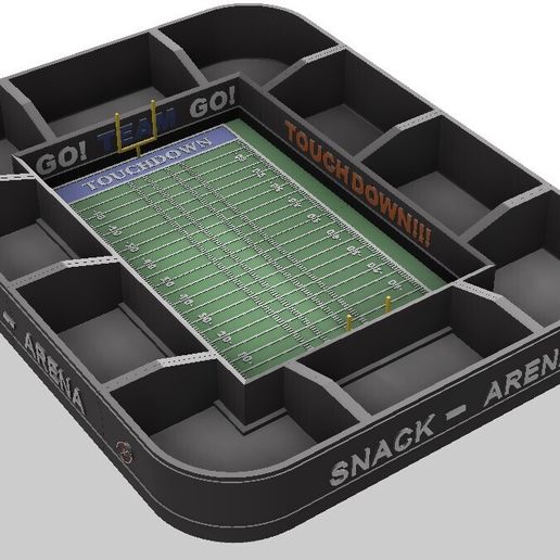🥣 Super Bowl Snack Station – 3D Stadium with Modular Boxes (American ...