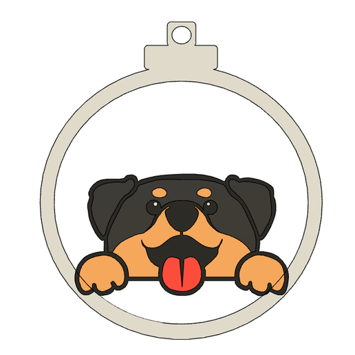 Christmas ball Rotweiler - 3D model önizlemesi