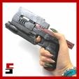 cults3D-12-copy.jpg Fichier 3D Cyberpunk 2077 Arasaka HJKE-11 Yukimura Pistol Prop Cosplay・Plan imprimable en 3D à télécharger