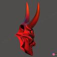 06.jpg Devil Mask - Satan Mask - Hannya Mask - Halloween cosplay 3D print model