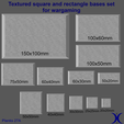 Planks27A_square_bases_set.png Набор квадратных и прямоугольных оснований - текстура Planks27 (20-150 мм) | Идеально подходит для настольных варгеймов и ролевых игр