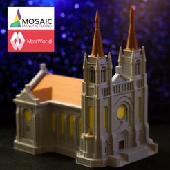 mosaic-sf-1.jpg Free 3D file Multi-color Sioux Falls Cathedral・3D printable model to download