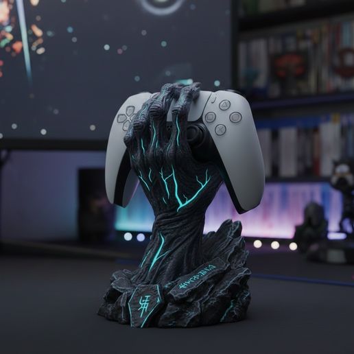 Voidborn Dominion – Legendary Arcane Controller Throne | Dark Fantasy 3D Printable Stand (OBJ/STL)