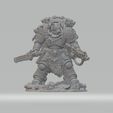1.jpg Fangborn Reaver Captain – Wolf Warrior Leader, Elite Shock Troop Commander, Sci-Fi Barbarian Miniature, Wargaming STL