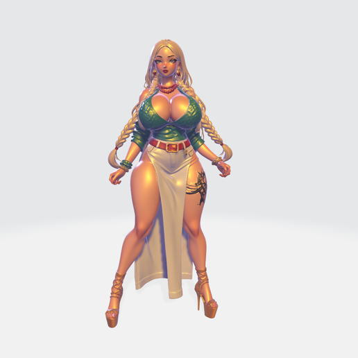 Amazon Princess Braided - Fantasy Female Warrior STL for 3D Print