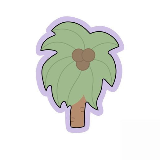 Palm Tree Cookie Cutter STL – Tropical Coconut Tree 3D Print File