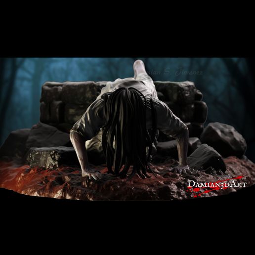 💍 Onryō, Sadako, Samara STL The Ring 3D Printable Sculpt