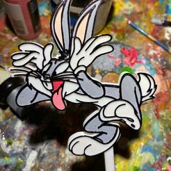 WhatsApp-Image-2022-12-05-at-21.56.12.jpeg STL-Datei Bugs Bunny Looney Tunes Kuchen Pin・3D-Drucker-Vorlage zum herunterladen