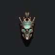 Screenshot-2023-07-06-164956.jpg Skull with crown pendant 3D print model