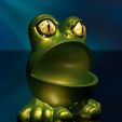 Frog-Man-Green.jpg Thread-eater table waste garbage can, storage frog