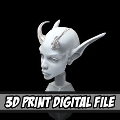 horn_17_digital_01.jpg Horn Style 17 - 3D Model Print File for Costume and Cosplay Accessories