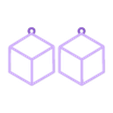 D6.stl DND Dice outline earrings