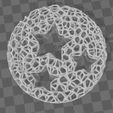 Adorno Estrellax3.jpg Voronoi Christmas Wheel Ornament - 3 Star's Style