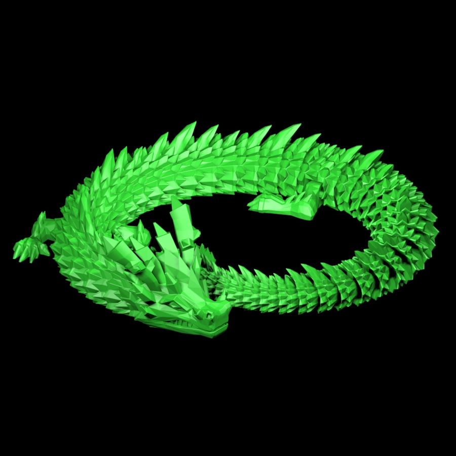 Download File Flexi Green Dragon • Object To 3d Print ・ Cults