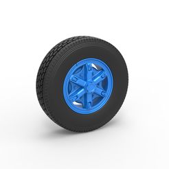 1.jpg 3D file Diecast Dayton front 6 spoke wheel of old school truck Scale 1:25・3D printing model to download