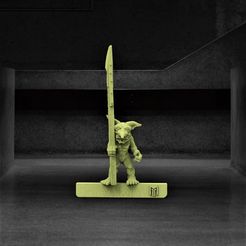 gobbo2a.jpg Archivo STL gratis Pequeño Gobbo Verde - Miniatura de Goblin de 28mm・Modelo para descargar y imprimir en 3D, BigMrTong