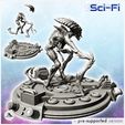 3.jpg Alien creature with triple legs and fangs (14) - SF SciFi wars future apocalypse post-apo wargaming wargame