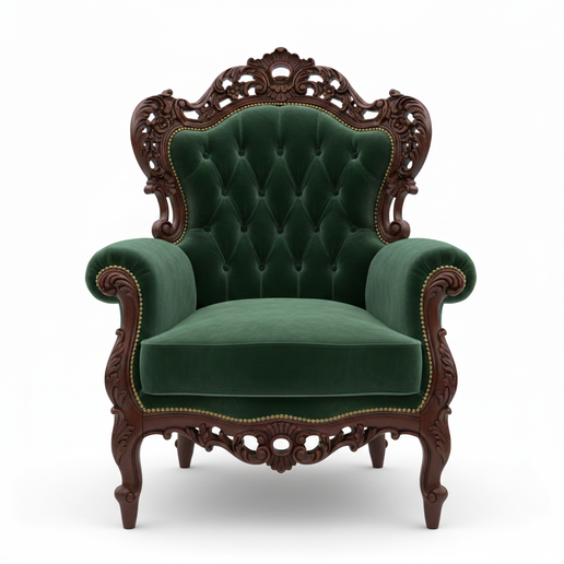 Victorian Chair - Ornate Vintage Furniture STL Model