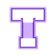 Varsity T.stl Archivo STL Varsity Style Letter T Cookie Cutter・Objeto de impresión 3D para descargar