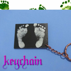 Diseño_sin_título_66.png Free STL file Footprint Keychain・3D printing idea to download